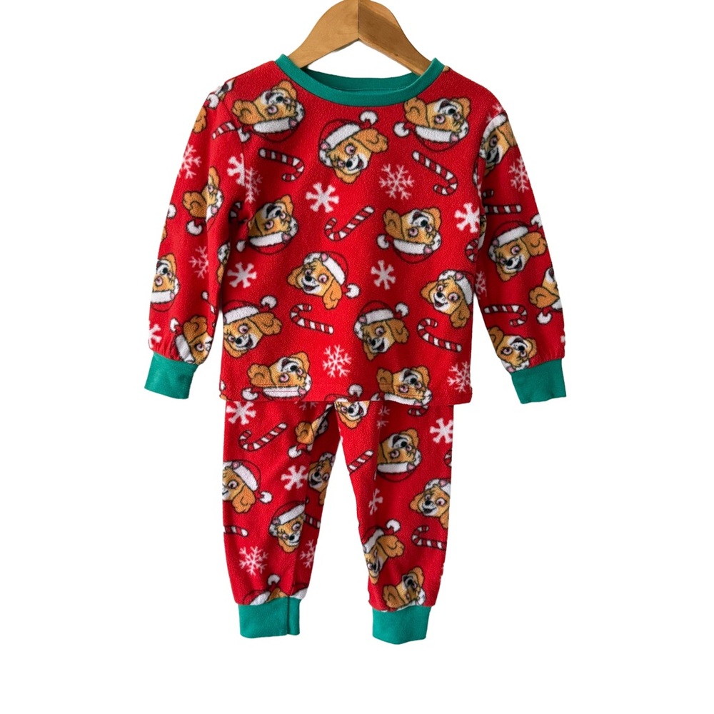 Nickelodeon Paw Patrol Skye Red and White Snowflake Christmas Pajama Set 3T